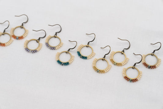 Gaia Beaded Earrings : Lilac|249