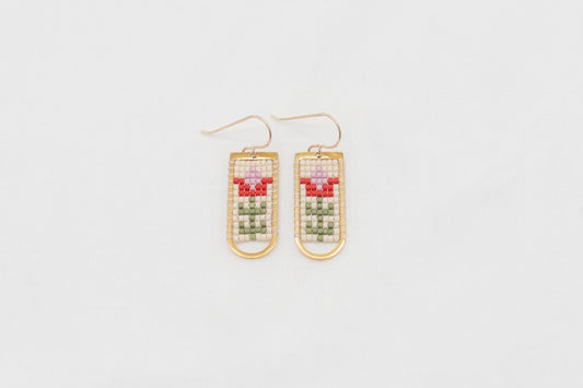 14k Beaded Red Tulip Arcs|368