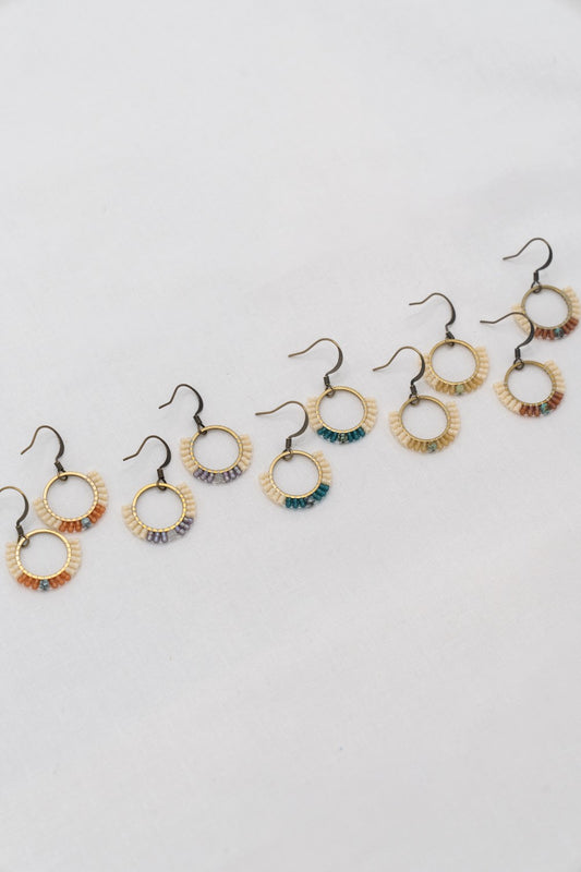 Gaia Beaded Earring : Deep Sea|237