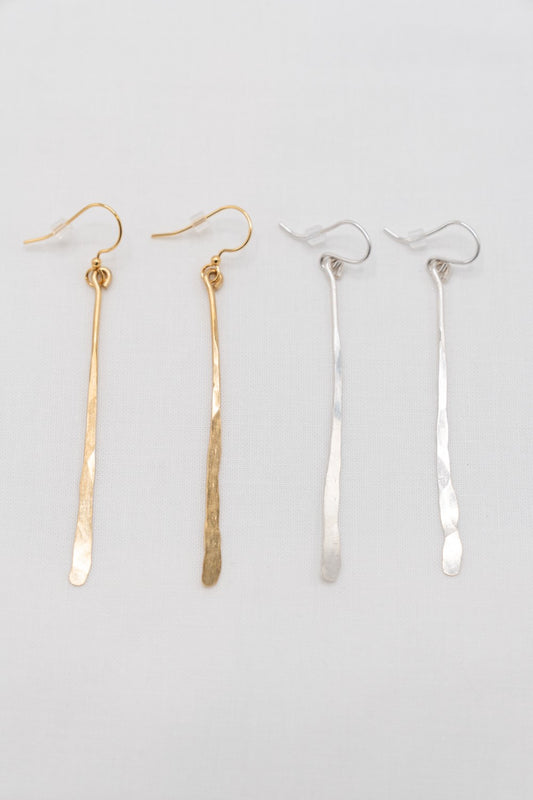 Hammered Bar Earrings|258