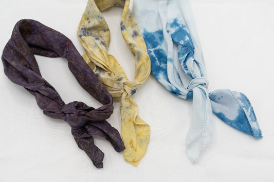 Naturally Dyed Silk Scarf|382