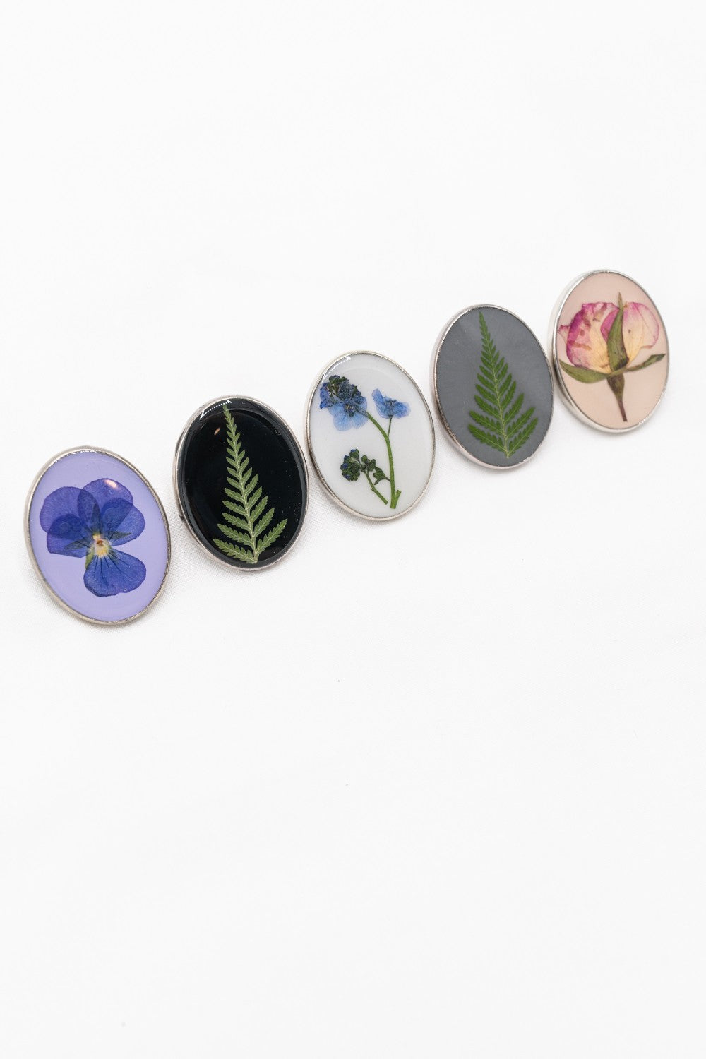 Pressed Botanical Bolo in Silver|172