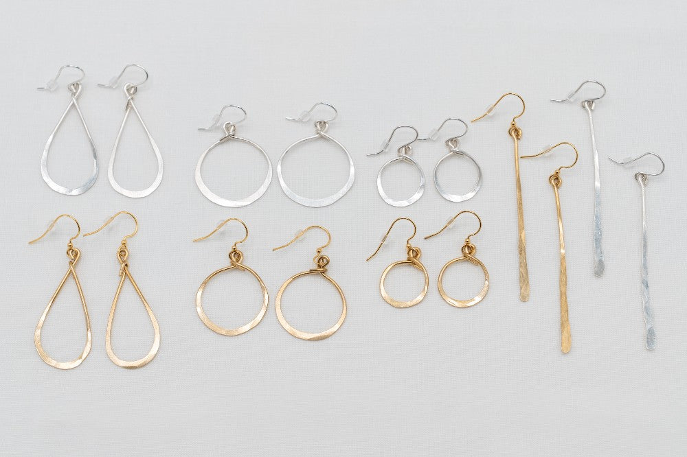 Hammered Large Hoop Earrings|266