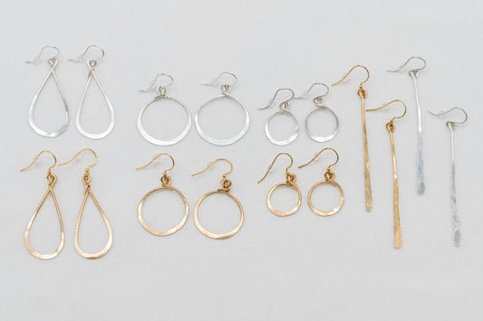 Hammered Large Hoop Earrings|266