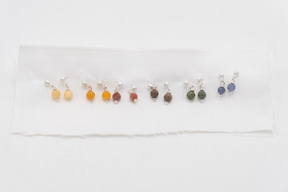 Alashan Agate & Tanzanite Sterling Drops|228