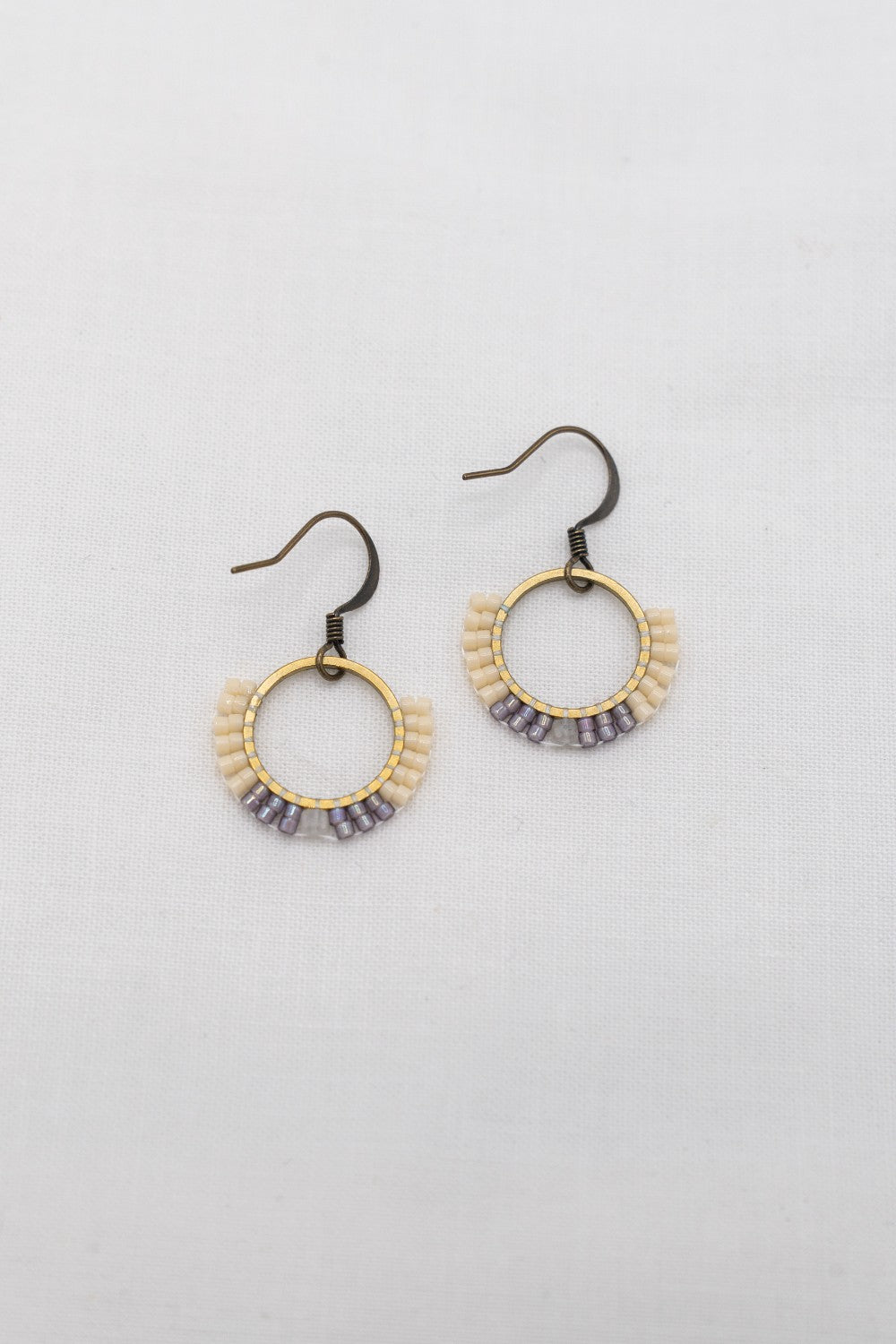 Gaia Beaded Earrings : Lilac|251