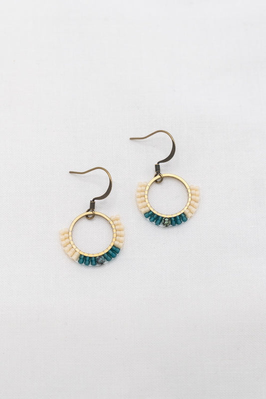 Gaia Beaded Earring : Deep Sea|236