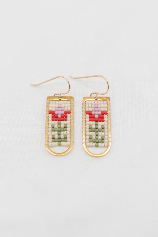 14k Beaded Red Tulip Arcs|369
